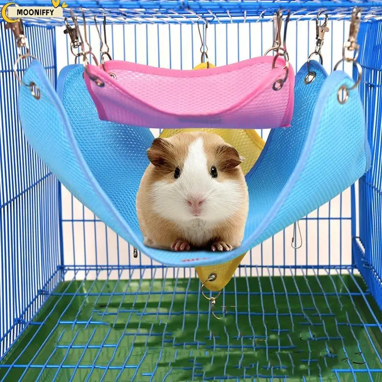 

Pet Hammock Breathable Mesh Hamster Rodent Cage Hammock for Rats Guinea Pig Accessories Small Animal Swing Toys Hanging Bed