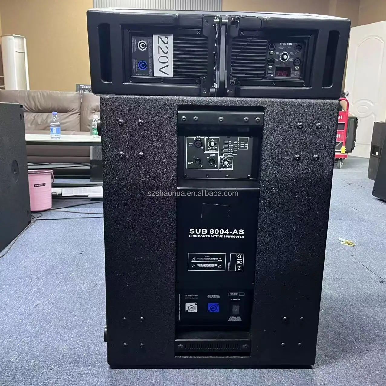 Sub 8004-como alto-falante subwoofer ativo de alta potência Pro Sound Subwoofers alimentados profissionais de 18 polegadas