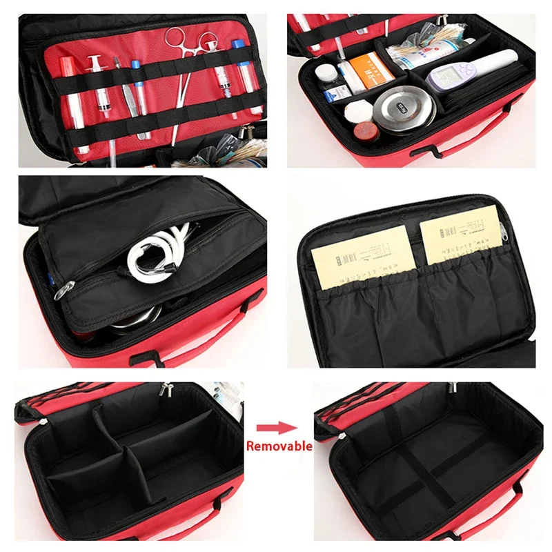 Portátil Kit de Primeiros Socorros, Outdoor, Camping, Travel Pill Pouch, Medicina Saco De Armazenamento, Emergência Familiar, Caso Médico, Acessórios Suprimentos