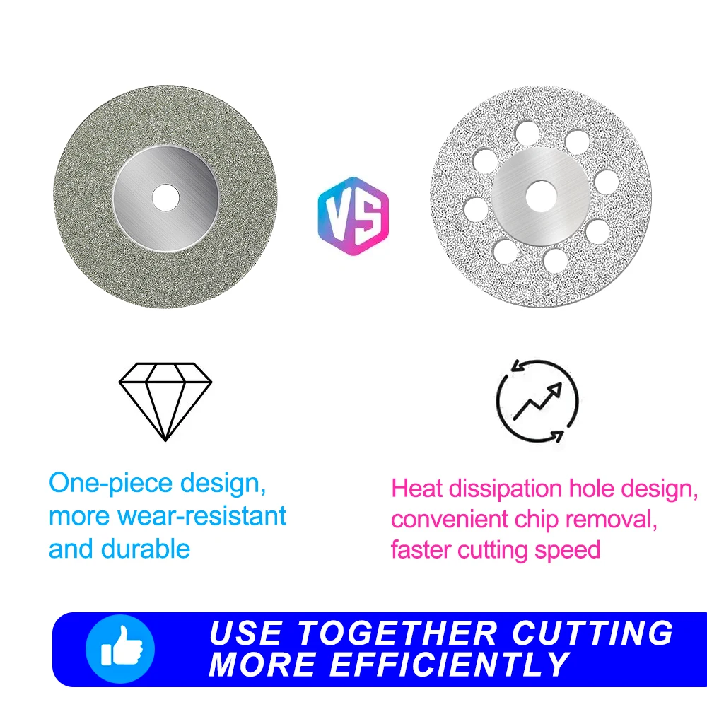 HAMPTON 10-teiliges Diamant-Schleifkopf-Set mit 3-mm-Schaft, Lapidar-Fräser-Bohrer-Set für Dremel-Rotationswerkzeuge, Schleifwerkzeuge – Detail 5