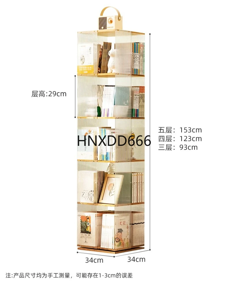 Rotating Designs Bookcases Simple Vintage Vertical Storage Bookcases Minimalist Standing Librero Organizador Mueble Furniture
