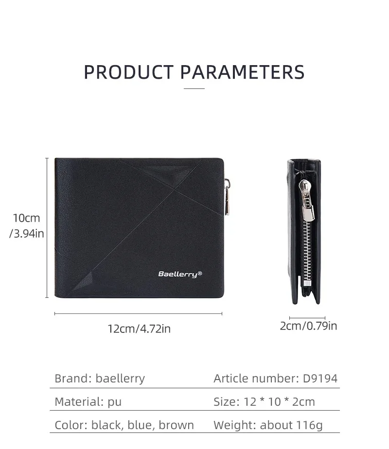 Portafoglio corto da uomo con nome personalizzato Testo personalizzato Porta carte di marca di lusso con cerniera Borsa da uomo Tasche portamonete di alta qualità