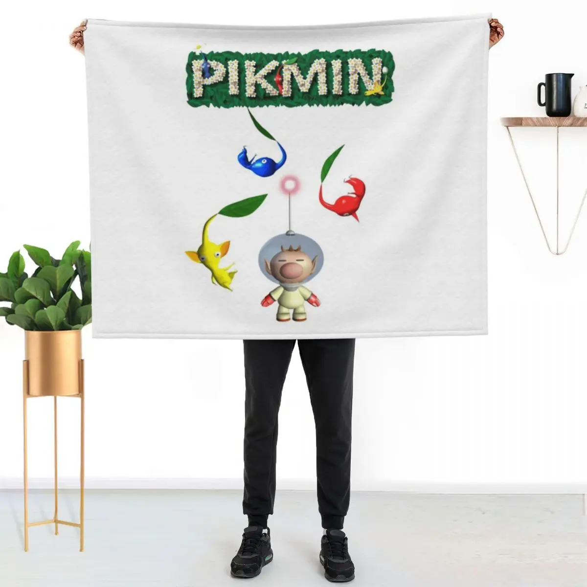 Character Full Color Throw Blanket Warm Flannel Blanket for Couch Chair Bedroom