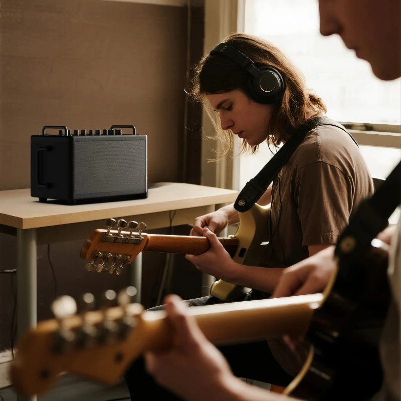 Speakers, multi-functional electric blowpipe, saxophone guitar playing and singing, portable Bluetooth outdoor stereo