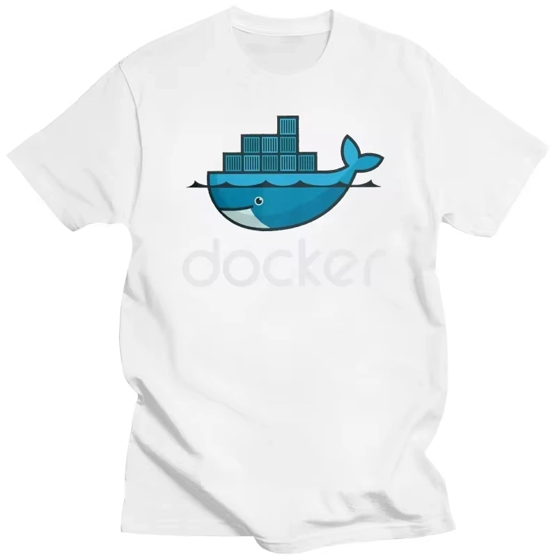 Docker Logo T-Shirt Linux Javascript Computer Rogramming Developer T-Shirt Programmer Coder Women T-Shirt Gift Creative Top