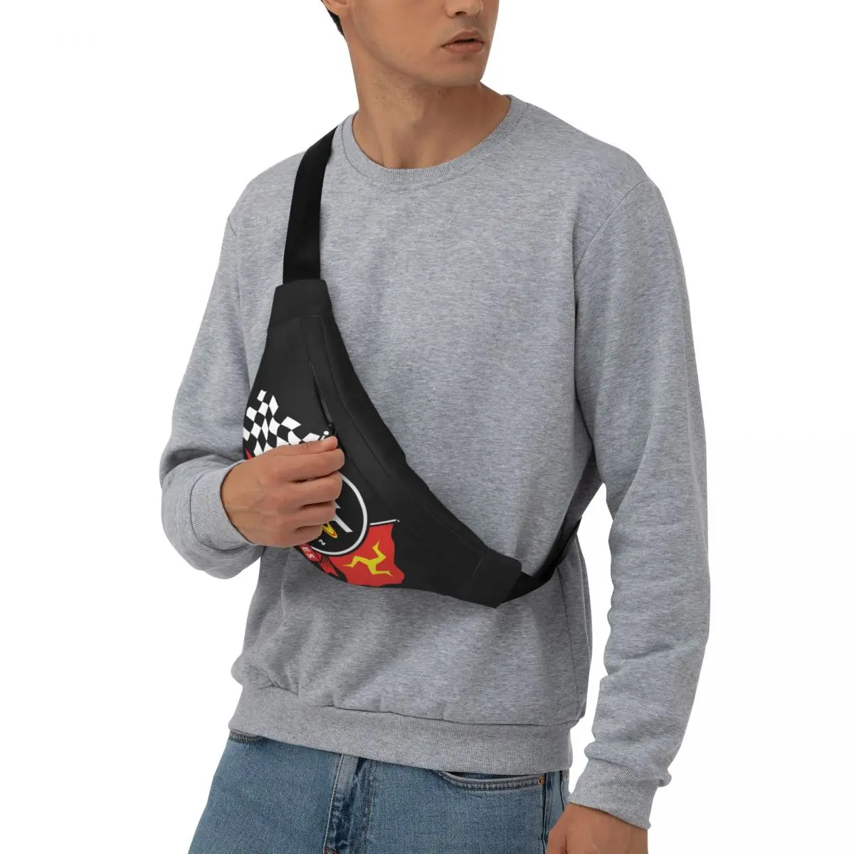 TT Races Unisex Waist Bag Multifunction Sling Crossbody Bags Chest Bags Short Trip Waist Pack