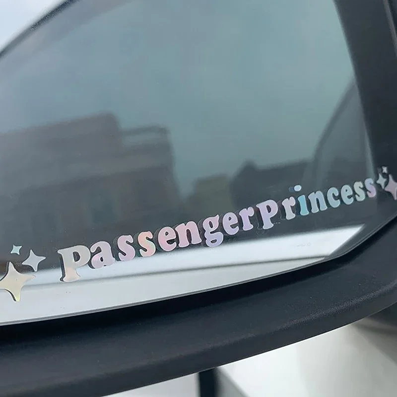 2 pçs espelho decoração adesivo passageiro princesa estrela espelho decalque adesivo espelho retrovisor carro decoração de vinil engraçado decalque