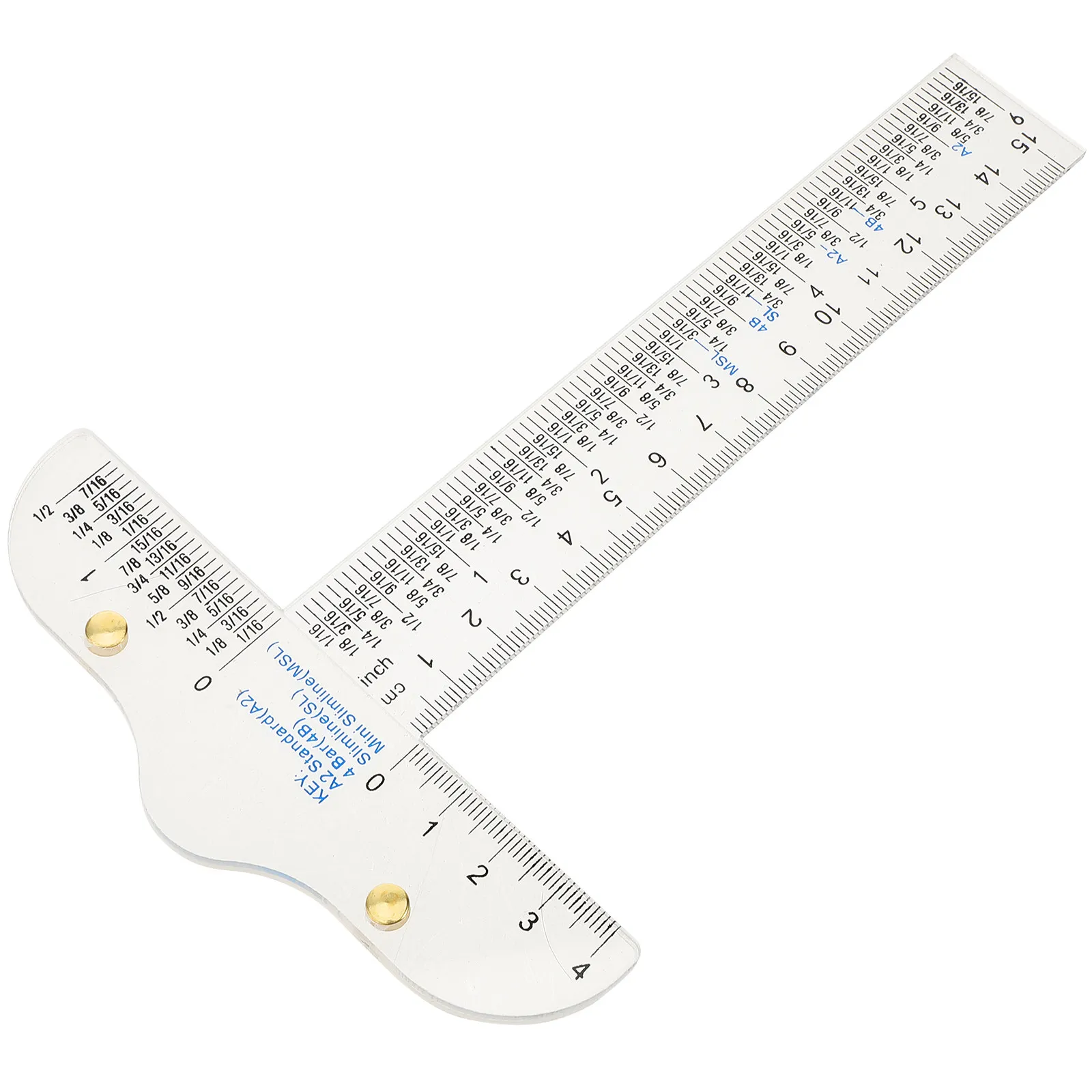 Ruler Transparent Plastic Drafting Ruler for Artists Designers Architects Engineers Woodworking Students Portable