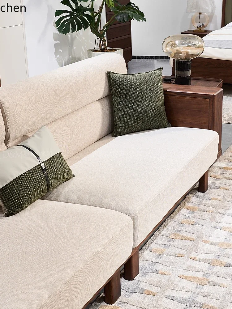 DSAebony solid wood sofa living room furniture sofa combination set