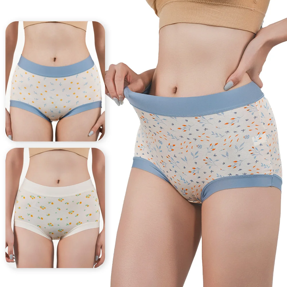 Plus Size Panties Cotton Women Comfortable Mid-waist Underpants Underwear Soft Lingerie Breathable Female Panty Sports Briefs
