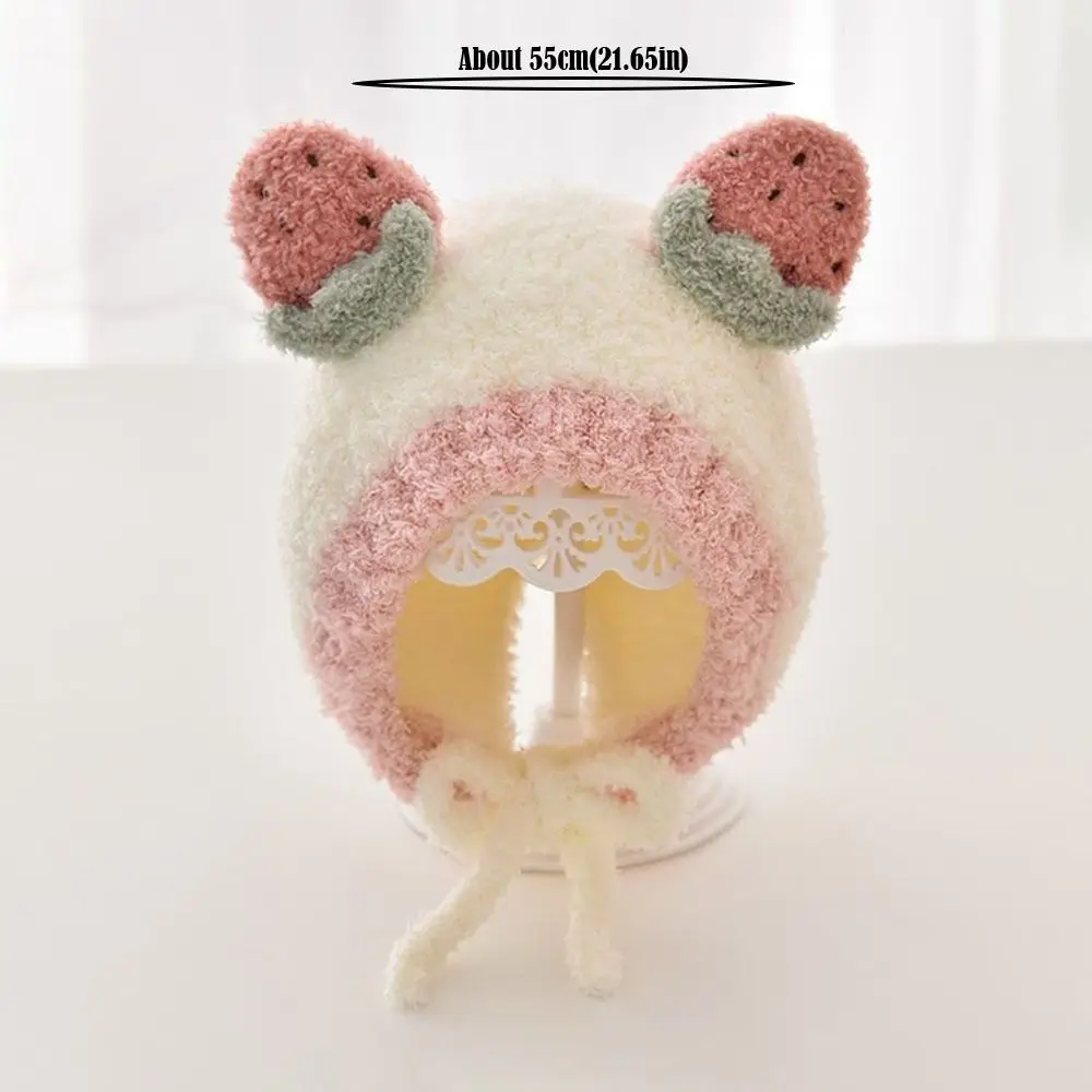 الكرتون الباردة واقية الخريف الشتاء القبعات سميكة لطيف الفاكهة دفئا الدافئة بونيه الدافئة طفل البلوز قبعة الوليد طفل #6