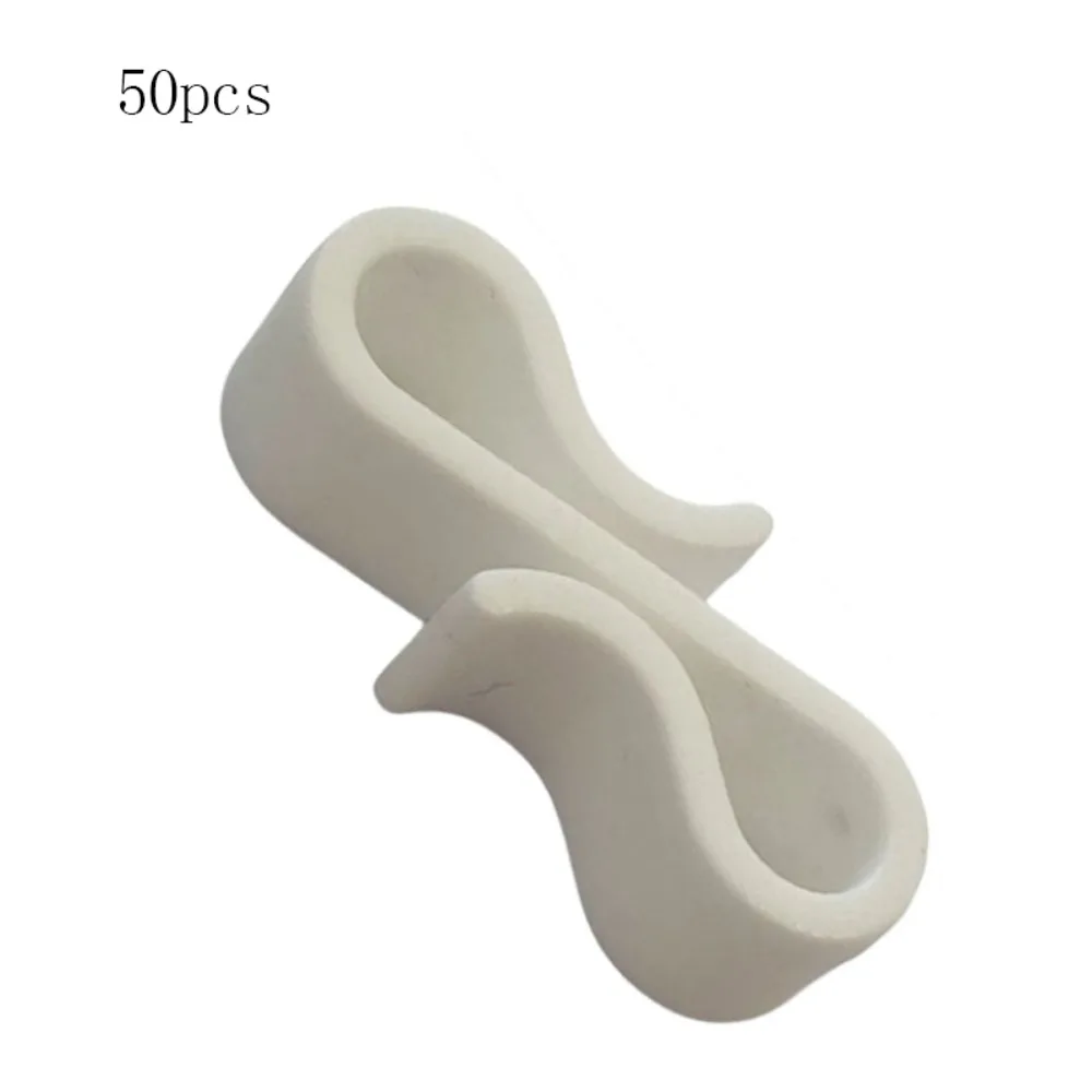

50pcs Multifunctional S-shaped Light String Hook Clip Firm Gutter Hooks Plastic Black/White Elastic Tightening Hooks Festival
