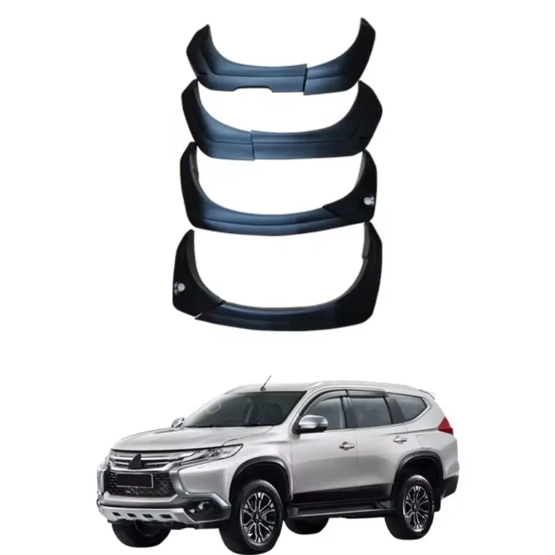 

Modification KQD Hot Sale Wheel Fender Universal Black Slim Fender Flares for Pajero Sport Montero 2016 Car Decorati