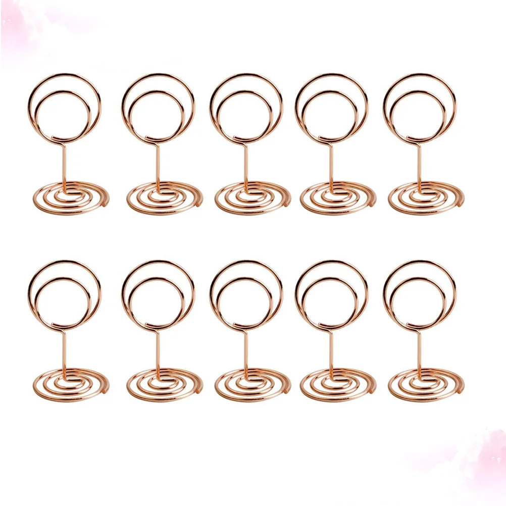 

20 Pcs Peacock Round Memo Holder Metal Paper Clips Wedding Supplies Table Number Holders Reusable Elegant Desk Accessories