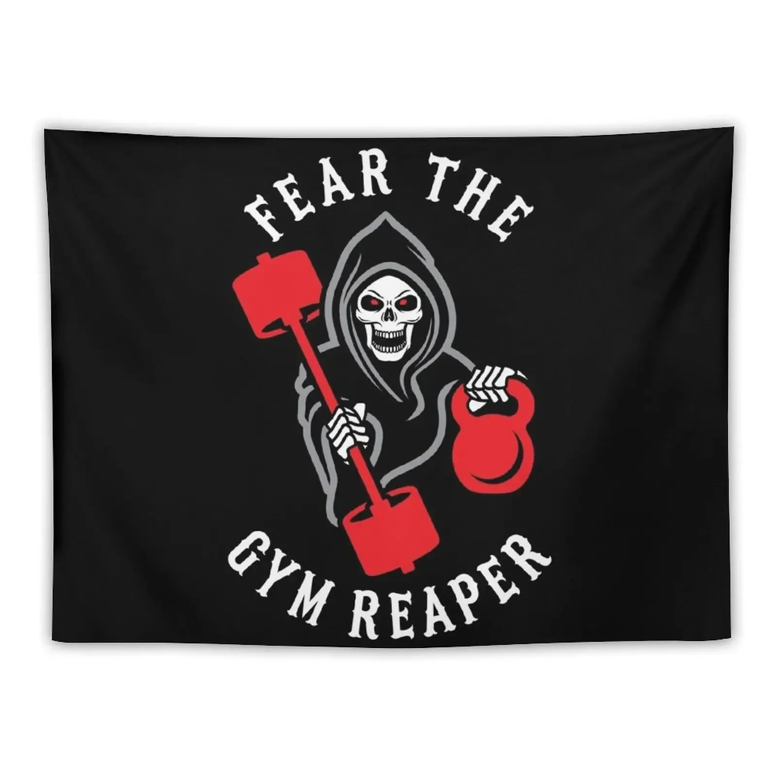 Fear The Gym Reaper Tapestry Anime Decor Carpet On The Wall Wallpaper Bedroom Tapestry