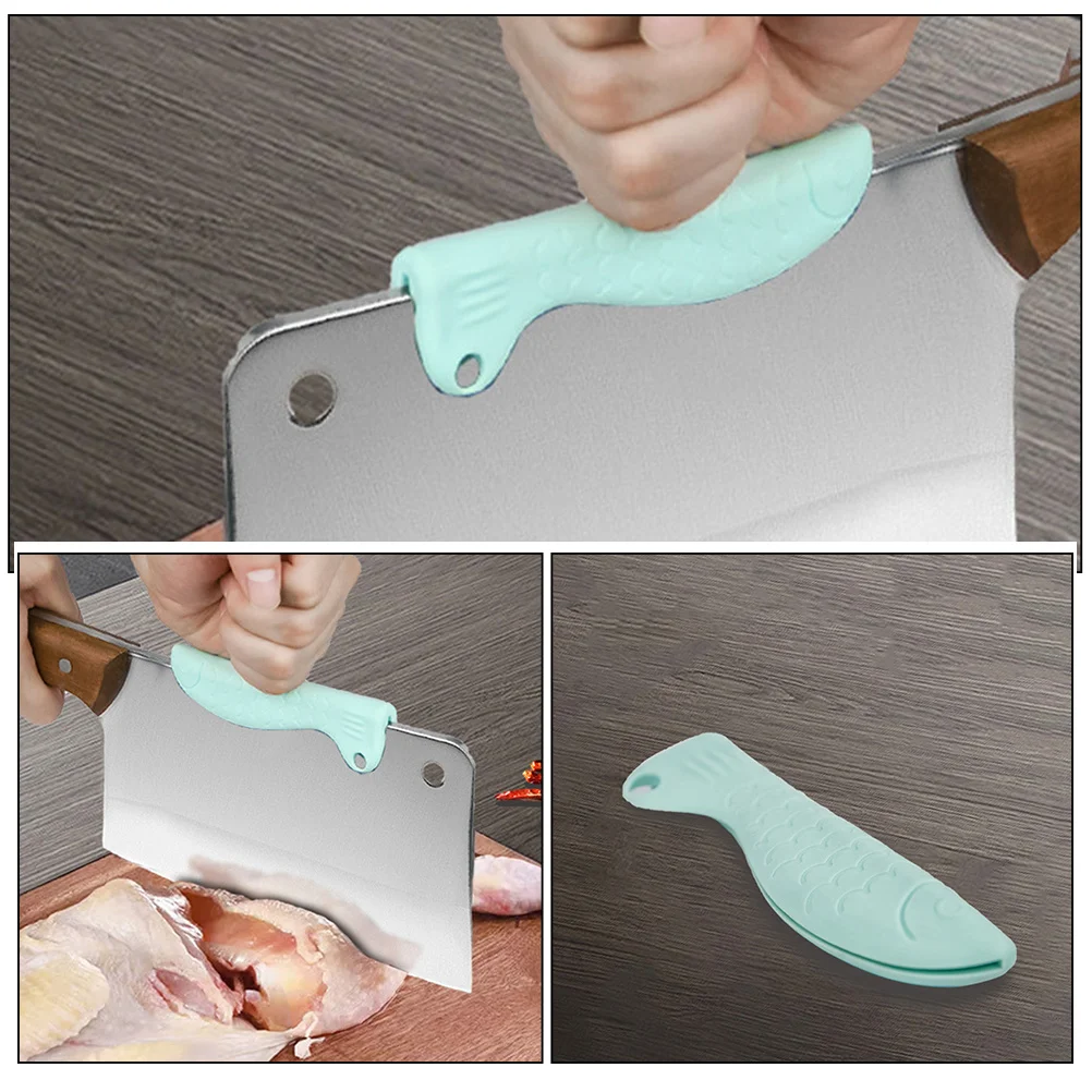 

2pcs Stainless Steel Protector Silicone Finger Guard For Cutting Vegetables Fruits Kitchen Safety Tools Chopping