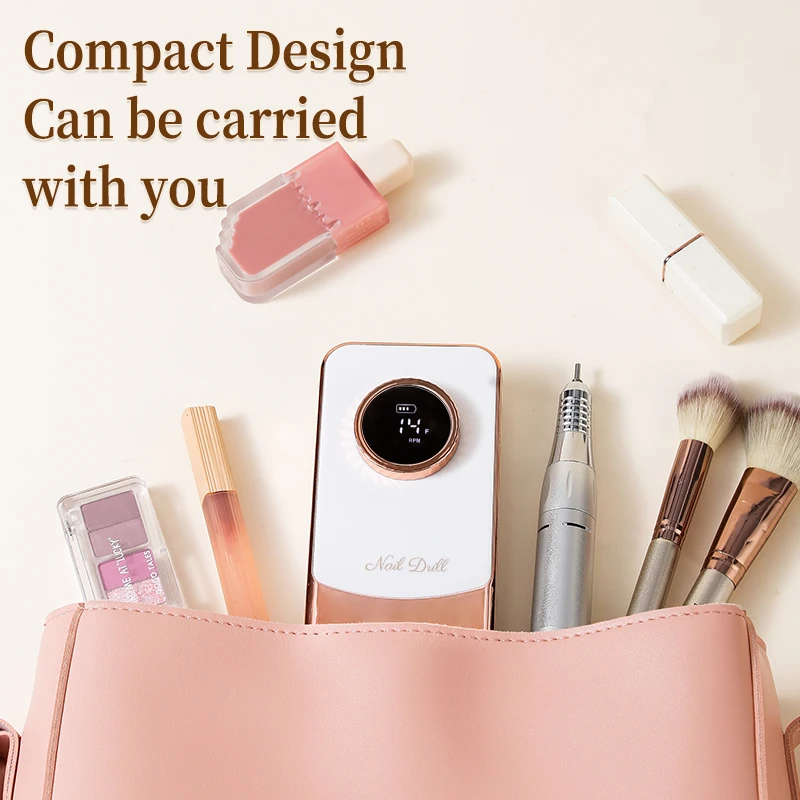 45000 RPM oplaadbare elektrische nagelboorinstallatie Professionele nagelpolijstvijl Geluidsarme polijstmachine voor nagelsalongereedschap