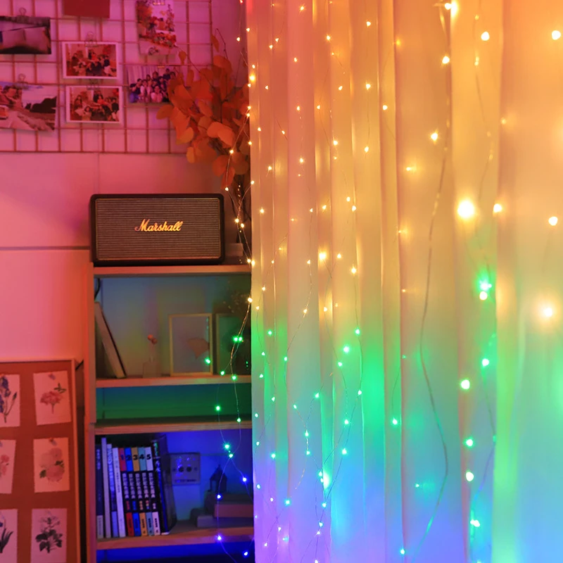 3M tenda stringa luce USB telecomando arcobaleno fata luce 8 modalità lanterna impermeabile stringa per la casa/festa/decorazioni di nozze