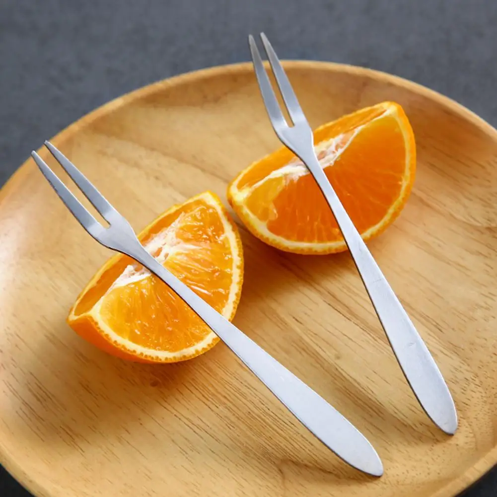 Stainless Steel Dessert Fork Stainless Steel Fruit Fork Stainless Steel Non-slip Fruit Fork Set for Eating Desserts for Korean