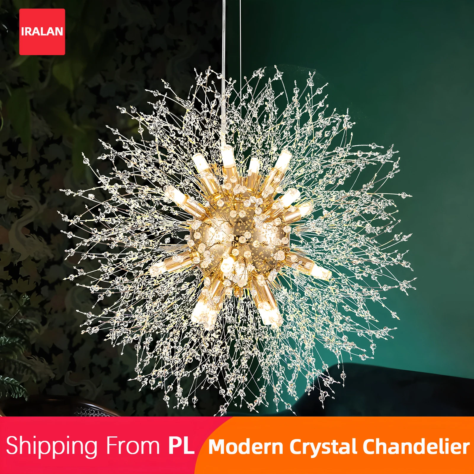 Romântico lâmpada do teto moderna de três cores luz led lustre de teto luxo decoração para casa iluminação luzes em forma de dente de leão