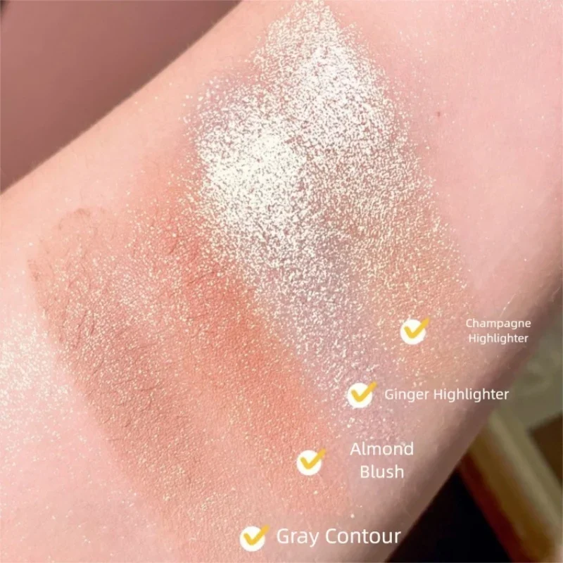 防水マットパールアイシャドウパレットブラッシュグリッターハイライターオールインワンエンボスエンジェルフェイスコントゥアメイクアップキット