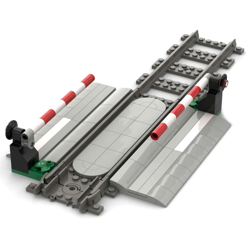 

MOC Creative Expert Ideas City Train Railing Crossing Railway Express Bricks Building Blocks DIY Toys for children gift