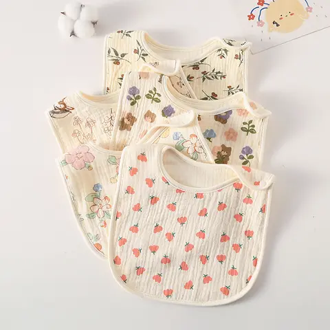 새로운 거즈 U 자형 아기 Bibs 귀여운 6 레이어 면화 타액 수건 신생아 Burp Cloths Bandana Scarf for Boy Girl Feeding Drool Bib Best5