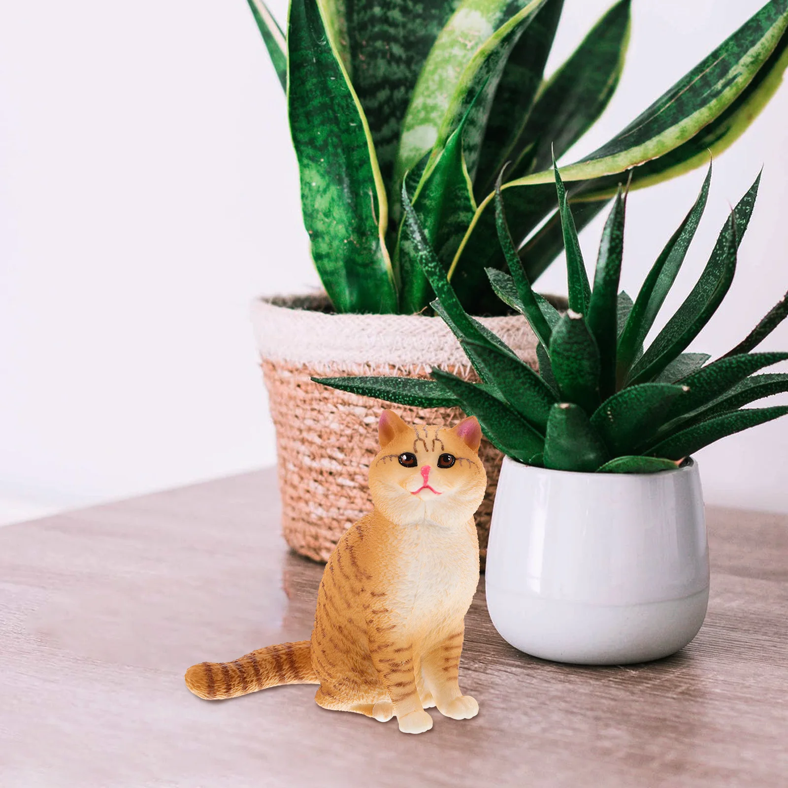 البلاستيك حديقة القط تمثال جميل القط الديكور في الهواء الطلق علامة ديكور المنزل سطح المكتب رف الكتب هدية حديقة تمثال الديكور