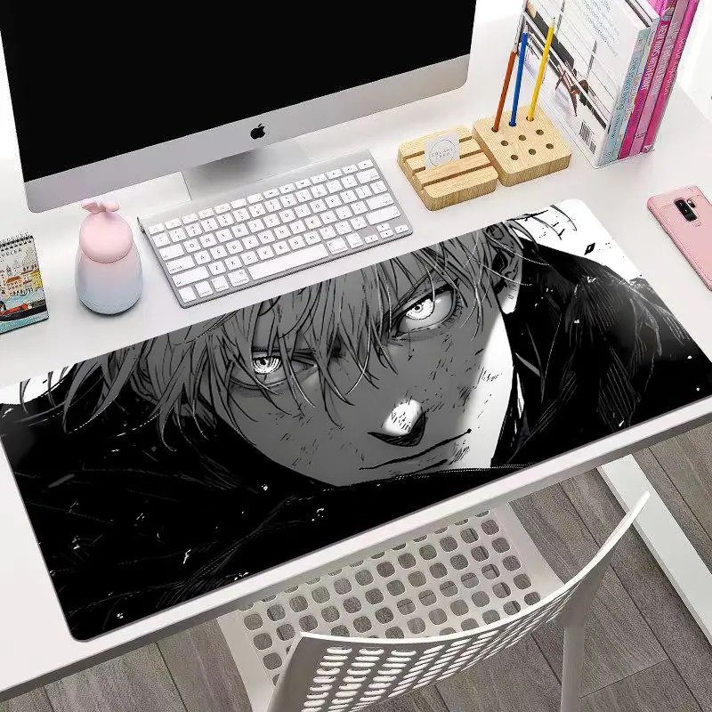 Anime Cosplay Mesa Mouse Pad, Jujutsu Kaisen, Itadori Yuji, Megumi Fushiguro, Satoru Gojo, Delicadeza Requintada, Alto Nível de Aparência