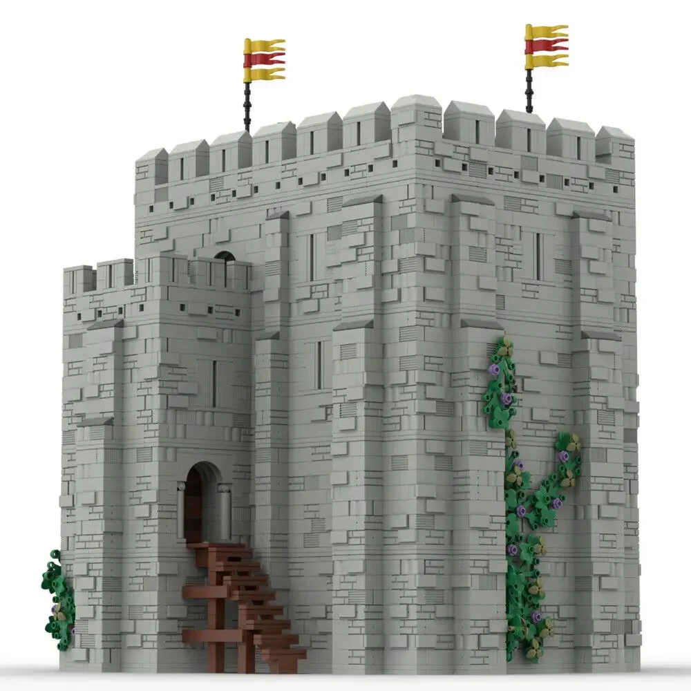 

MOC European Medieval This Norman Castle Building Blocks Set Retro Ruins Fortress Bricks DIY Toy For Children Birthday Xmas Gift