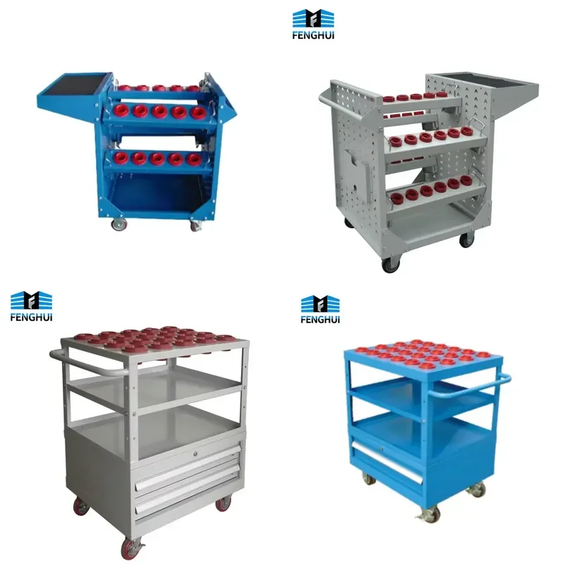 

Fenghui CNC Tool Trolley CNC Tool Storage Cabinets with Castors for Workshop