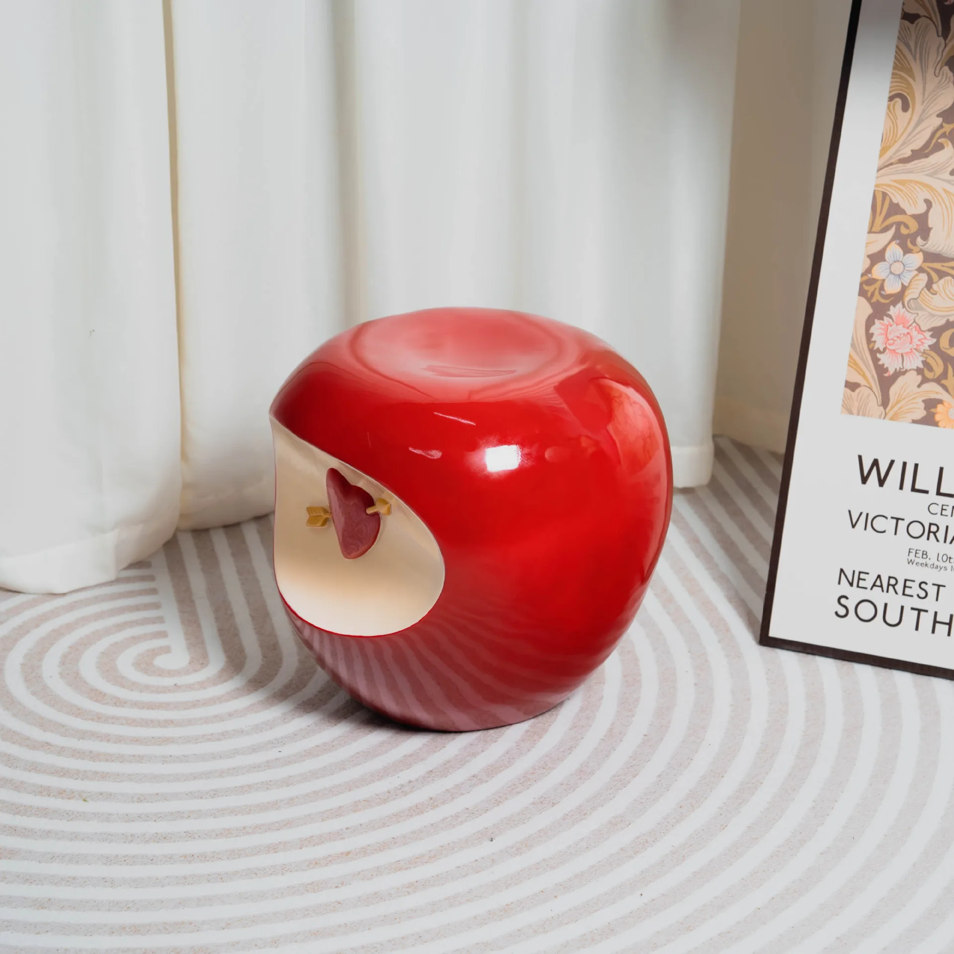 

Joylive Apple Stool Stool Shoe-changing Stool Small Coffee Table Room Fiberglass Cute Cartoon Low Stool Housewarming Gift