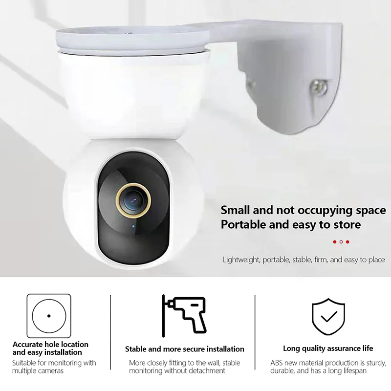 1 ensemble de supports de caméra, support mural sans clou pour caméra de surveillance avec vis de base adhésive