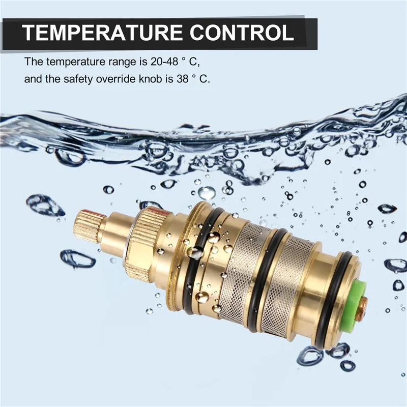 A84X-2X النحاس استبدال خرطوشة ثرموستاتي ، دش خلاط صمام بار طقم تصليح صمام ثرموستاتي ذكي الأساسية #2