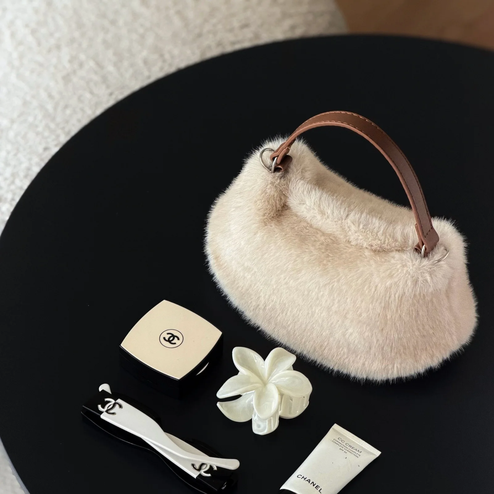 Faux Fur Tote Bag Women's Bucket Plush Light Luxury Ladies Handbags Soft Winter Crossbody Shoulder Bags Bolsa Feminina