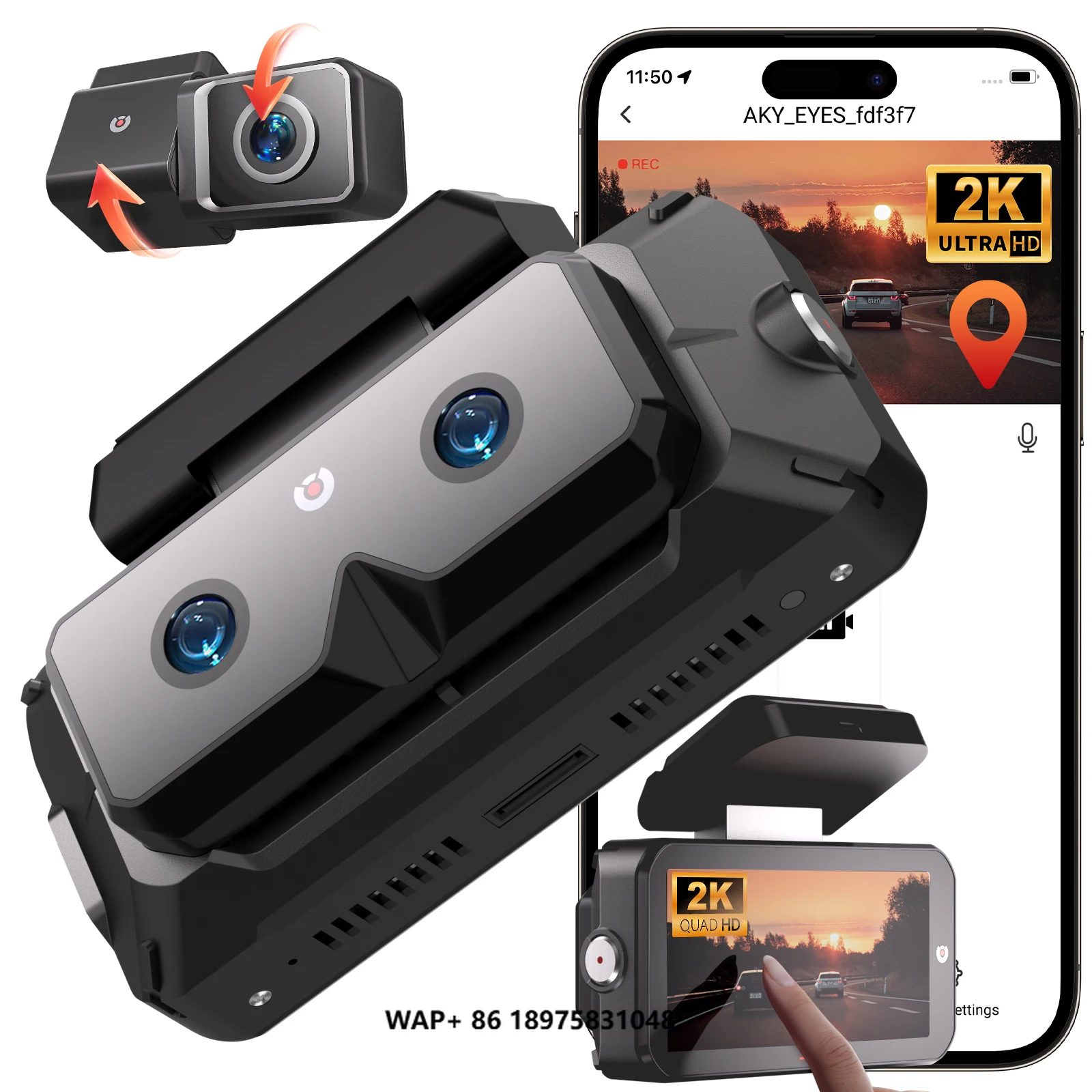 

Starvis 2 Sensor Akeeyo Eyes 3 Channel Dash Cam System Car Dashcam 4k Recording With Adas