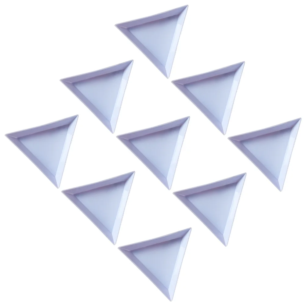 Plateaux de rangement triangulaires pour manucure, 80 pièces, durables, petite taille, outils de grande capacité pour technicien d'ongles, accessoires de manucure