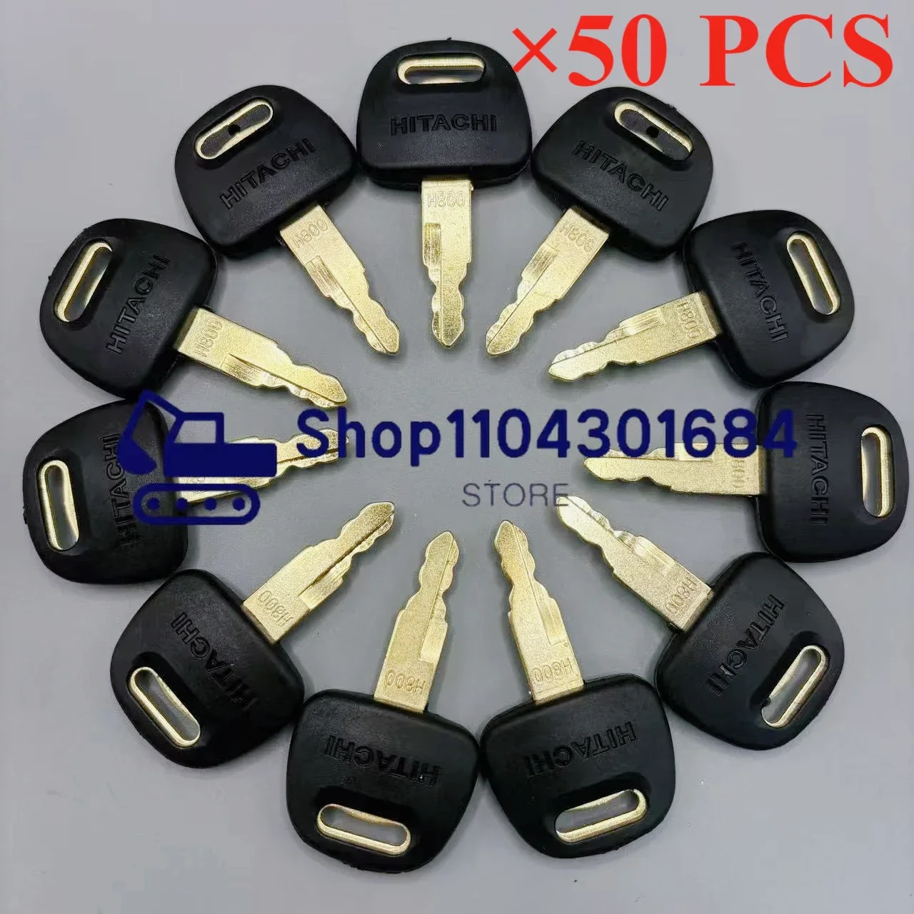 50Pcs H800 for Hitachi ZAX ZAXIS Grab BU0028 Excavator Ignition Key