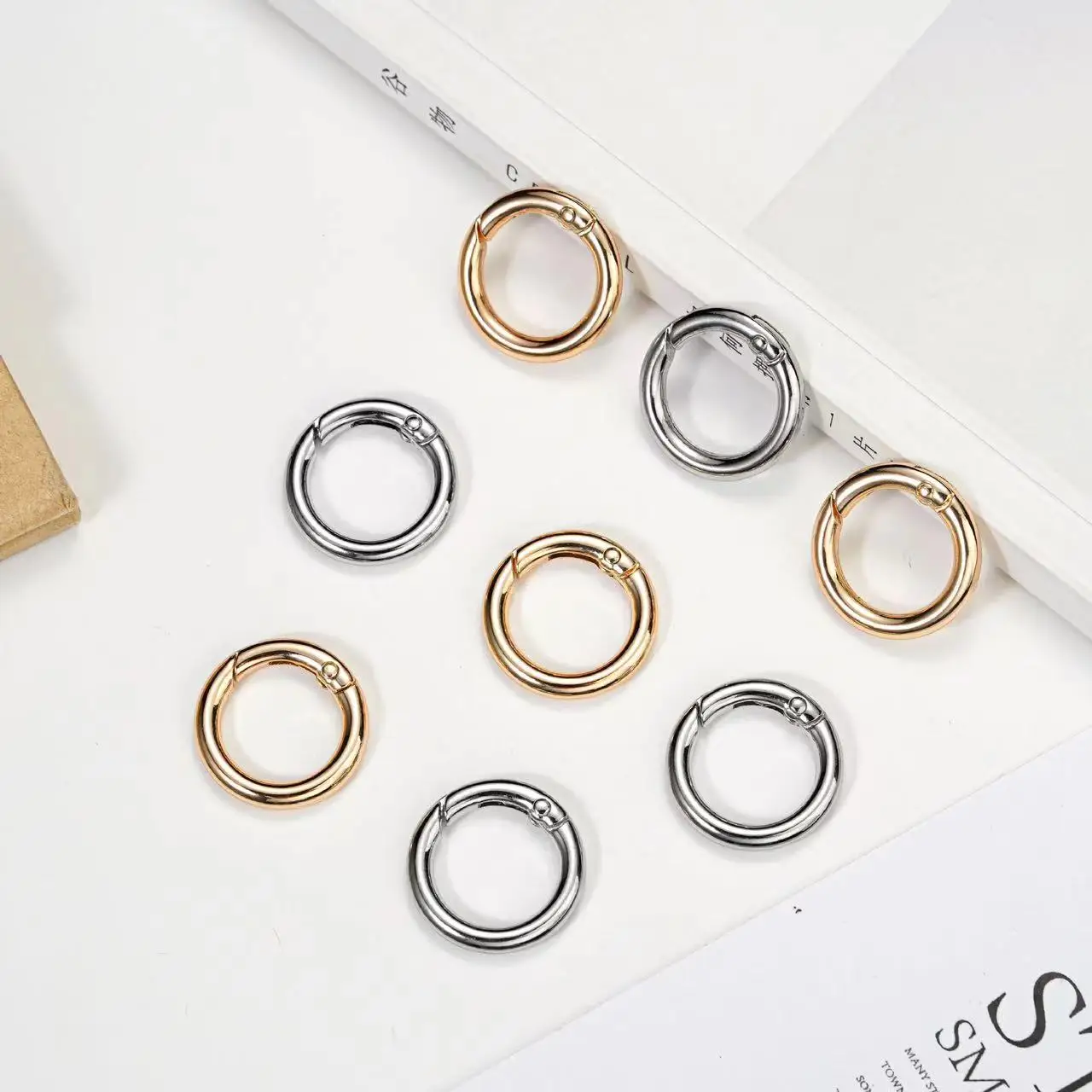 5pcs Metal O Ring Spring Clasps for DIY Jewelry Making Not Fade