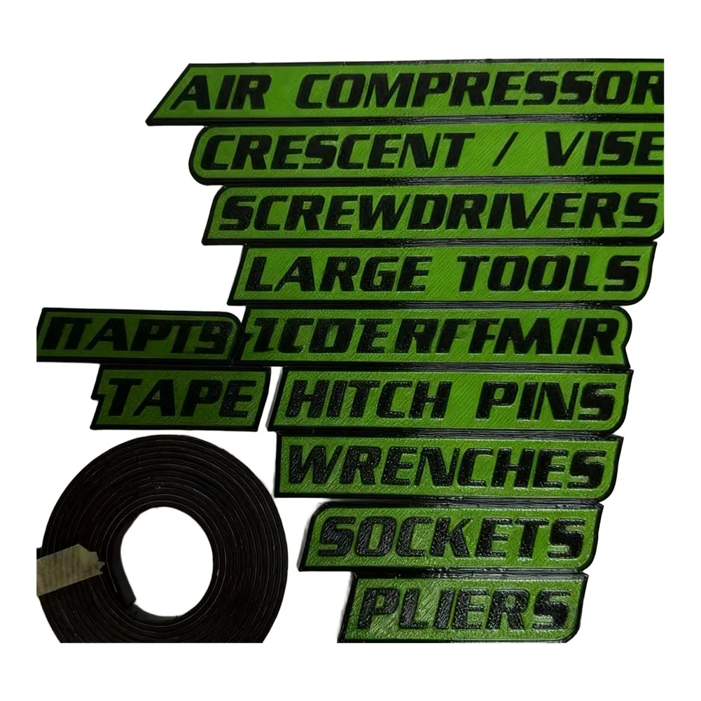 

Portable Magnetic Tool Holder Organizer with Clear Labels for Garage Workshop Efficient Tool Storage Solutions