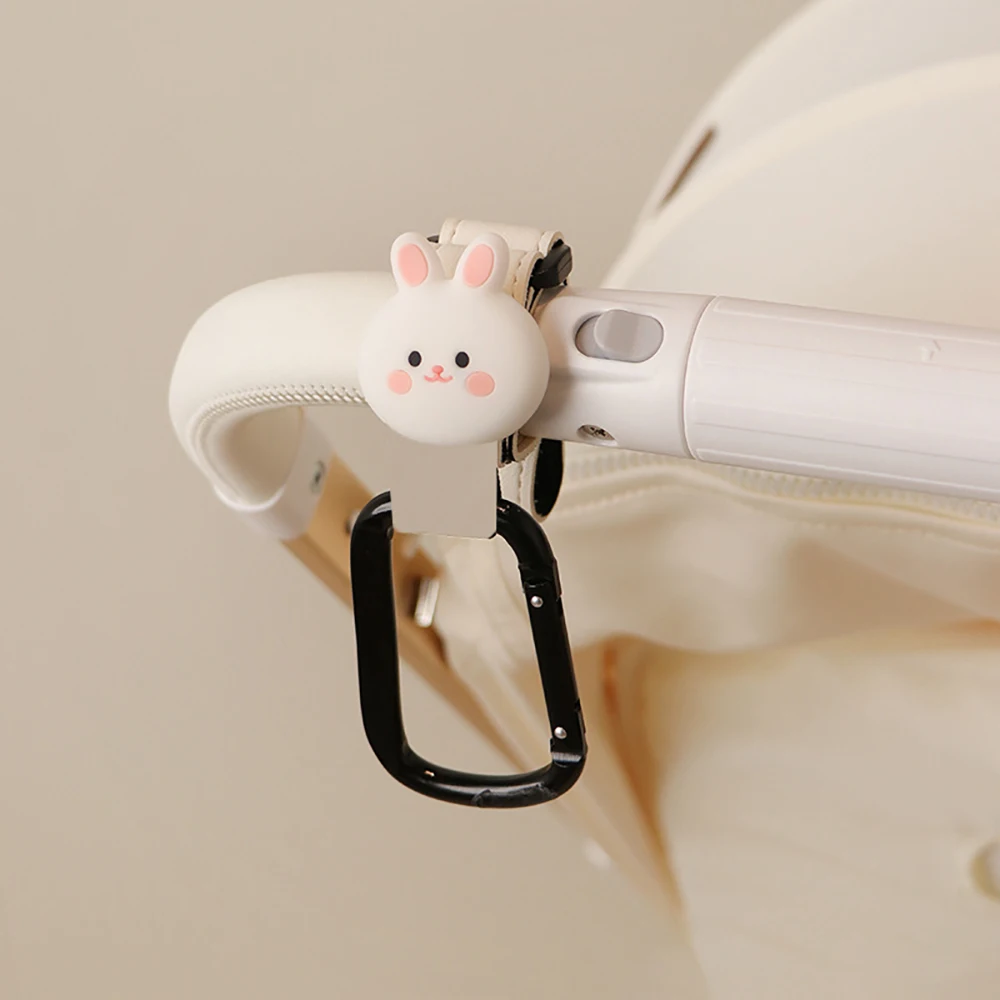 Baby Stroller Hooks Solid PU Stroller Accessories Hanging Hook Chrildren Bicycle Stroller Organizer Accessories Cute Bear Hooks