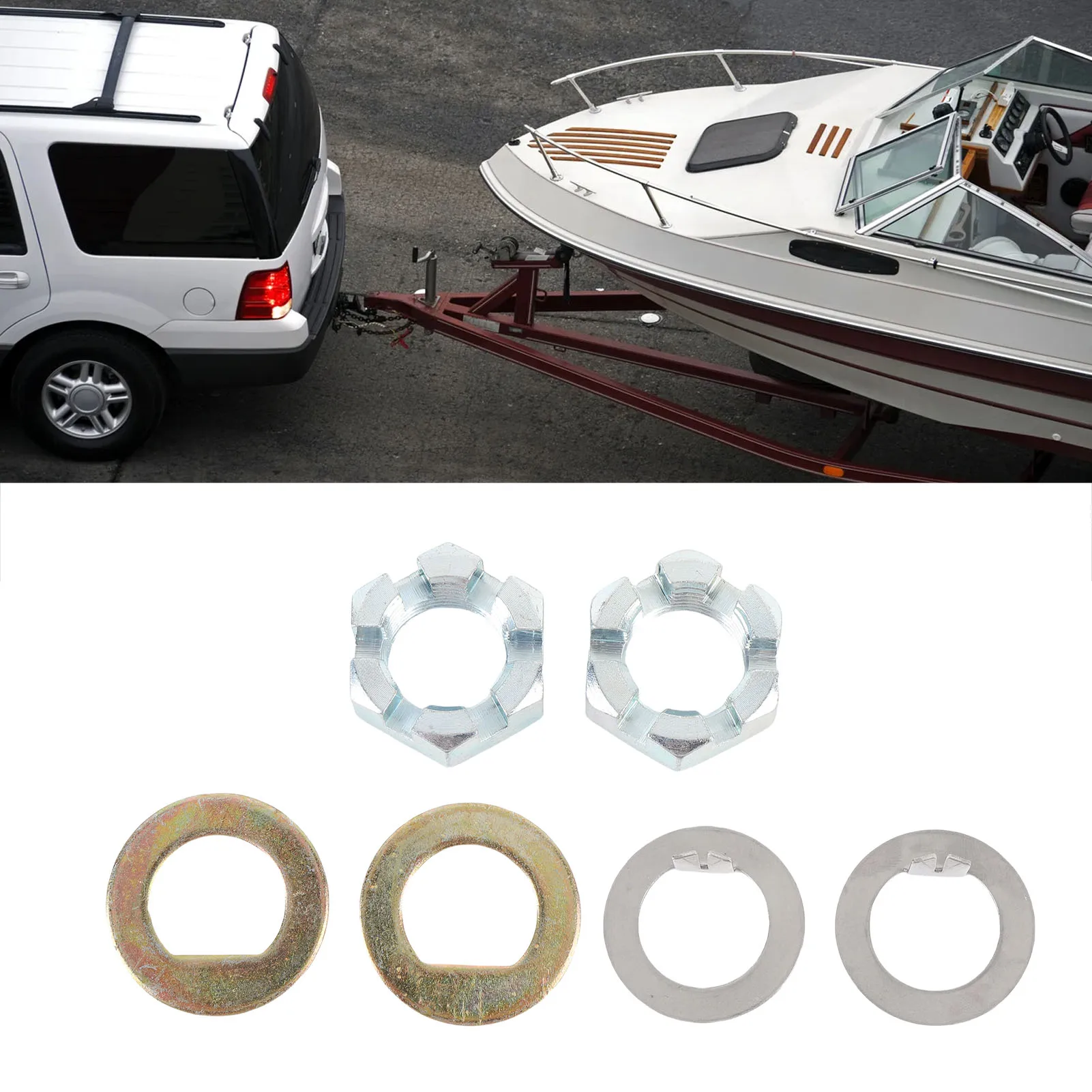 

Spindle Nut and Washer Kit K7133500 Accurate Thread Excellent Sealing Replacement for EZ Lube Axles Spindle Nut and Washer Kit