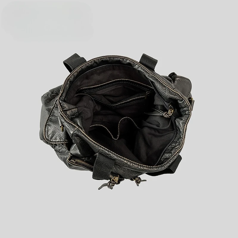 خمر بو الجلود حمل الحقائب سعة كبيرة حقائب الكتف Crossbody للنساء حقائب اليد الفاخرة للسيدات حقيبة ركاب السفر #3