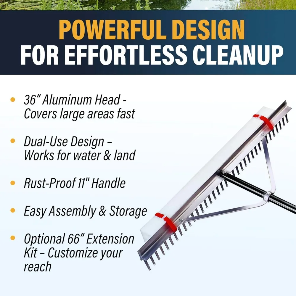 頑丈な湖とビーチ用レーキ