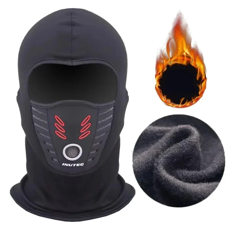 1/2/3pcs Summer Winter Warm Fleece Motorcycle Face Mask Anti-dust Windproof Full Face Cover breathable Hat Neck Helmet