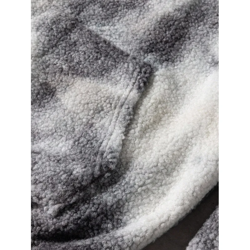 سترة بغطاء للرأس دافئة عصرية ورائعة من الصوف بتصميم كلاسيكي عتيق للرجال والنساء