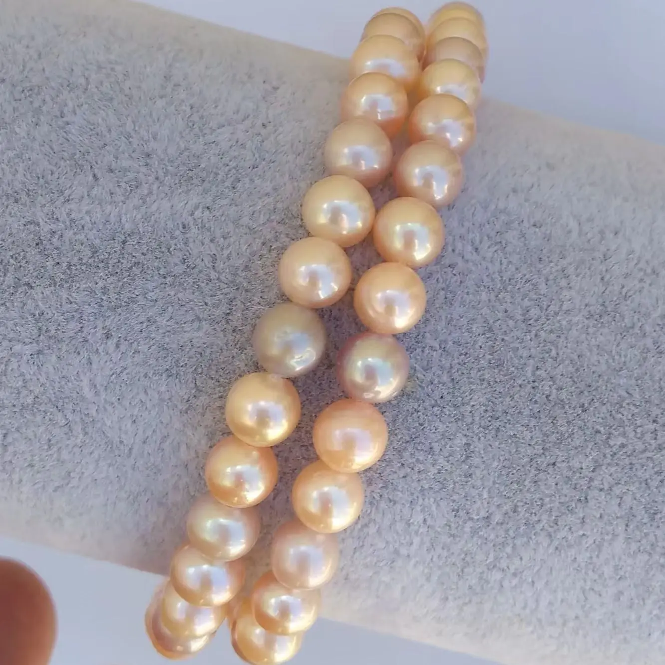 7.5-8in Excellent Real Natural AAA+ AKOYA Real  6-7mm Multi-color Pearl Bracelet 14K Gold P Original Real shot photos