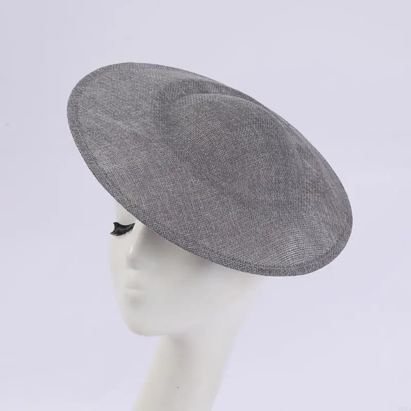 Trim Fascinator Hat Base, Textured Wide Brims Occasion Blank for Lace, Flowers, Veiling, and Party Accents 6XDA