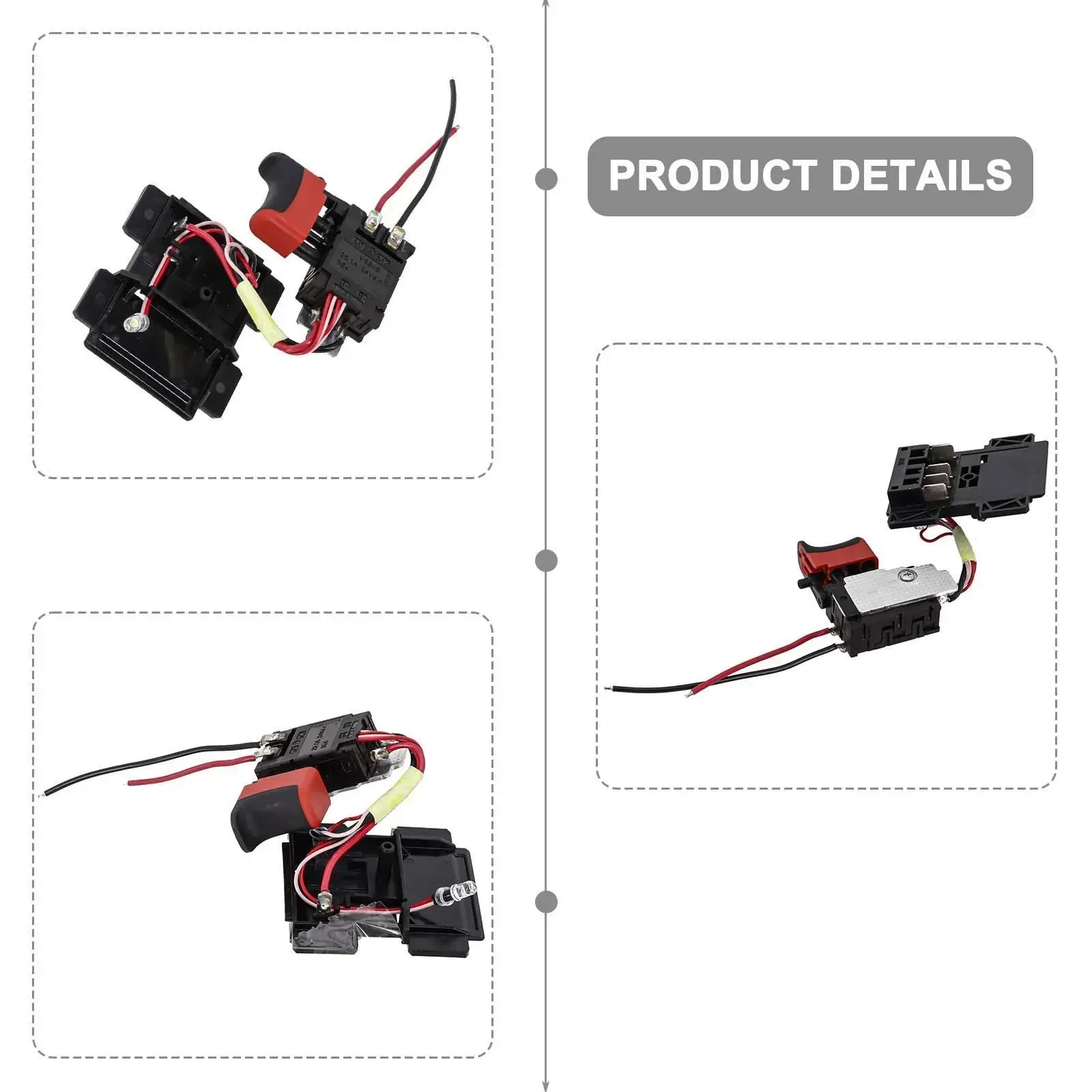 

343410610 Switch Cordless Drill Trigger Switch Material As Pictures Show Replacement Switch Adjustable Speed Convenient Usage