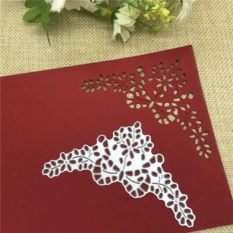 Corner Angle Flower Metal Cutting Dies Stencil Scrapbooking Photo Album Card Paper Embossing Craft